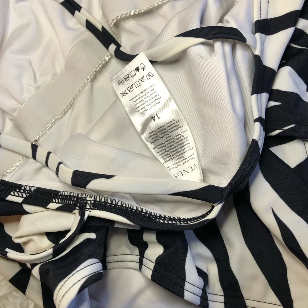 Zebra Print One-Shoulder Swimsuit - Picture 12 of 14